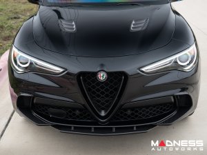 Alfa Romeo Stelvio Hood Air Vent Trim Kit - Quadrifoglio - Carbon Fiber Alfa Romeo Stelvio Hood Air Vent Trim Kit - Quadrifoglio - Carbon Fiber